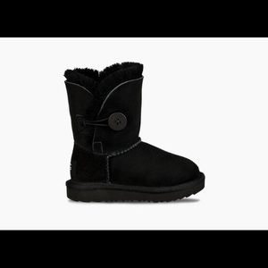 UGG TODDLER BAILEY BUTTON II BOOT BLACK SIZE 9